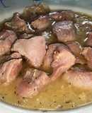 Pavo con caldo de pollo