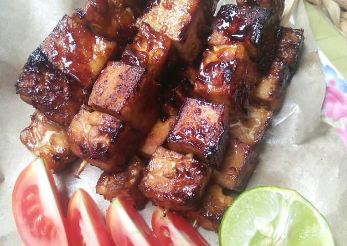 Sate Tempe dan Tahu Bakar Teflon