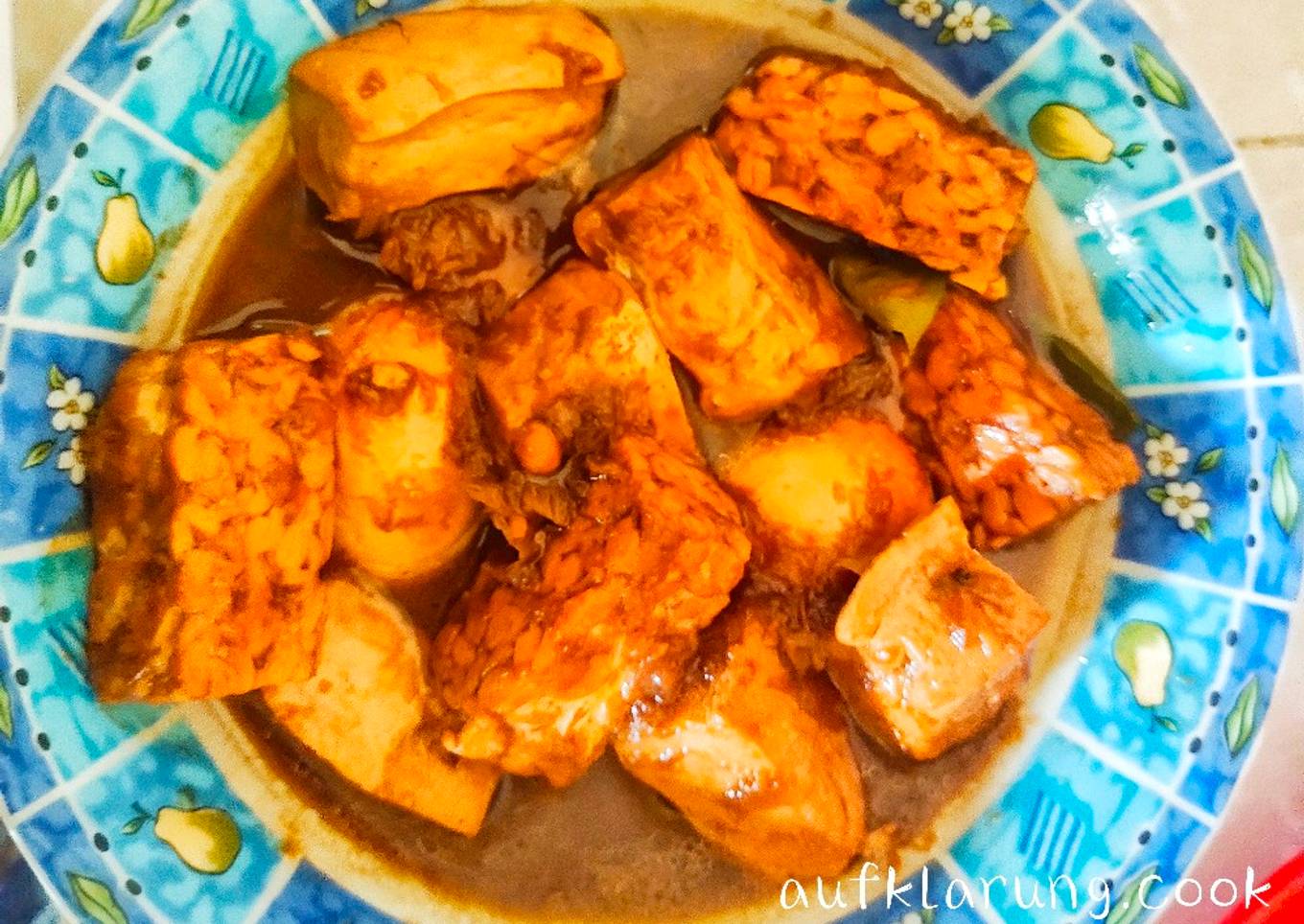 004 Semur Tahu,Tempe,Telur Kecap (tanpa santan) - Simple & Murah