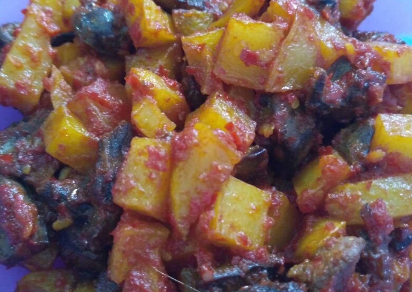 Balado Kentang Hati Ayam