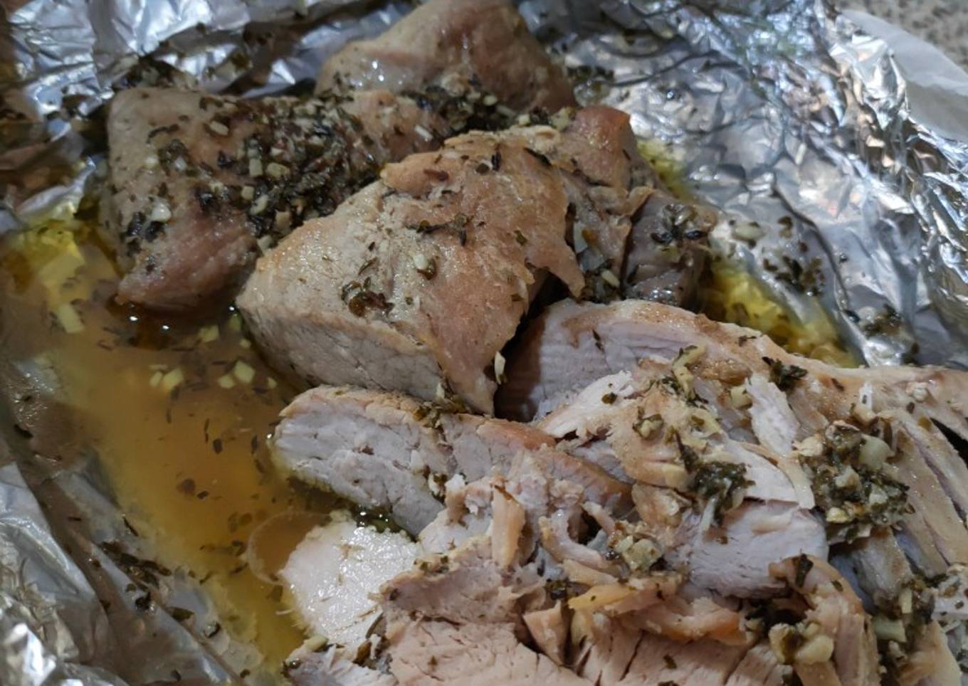 Baked Garlic Butter Pork Loin