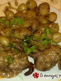 A picture of Nora's Quail with Potatoes & Nama Sauce.