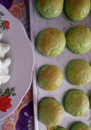 Foto resep Nastar Pandan dan Putri Salju Pandan, satu adonan dapat 2 macam kukis 💝💝💝