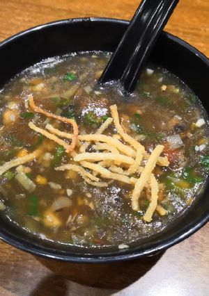 A picture of Manchow soup.