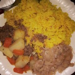 A picture of Minced meat with potatoes.