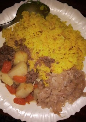 A picture of Minced meat with potatoes.