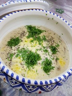 صورة لوصفة شوربة الفطر بالجبنة