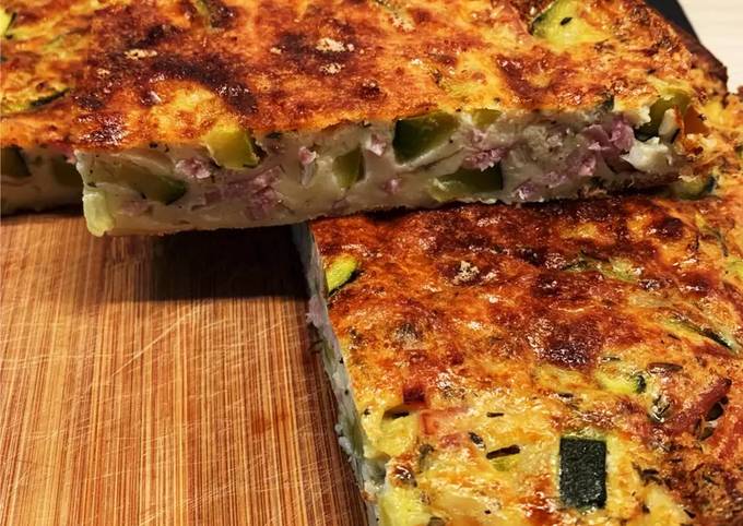 Quiche Zucchini Chicken (without dough)