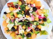 Une photo de salade melon fêta