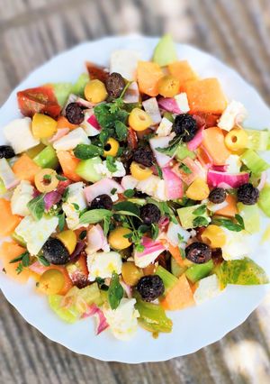 Une photo de Salade patchwork à la grecque