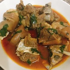 A picture of Goat peppersoup.