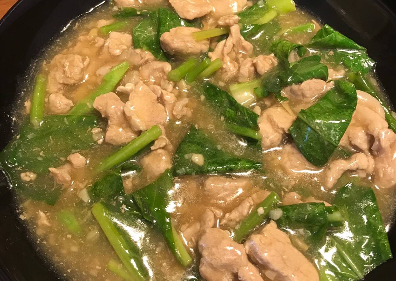 Babi cah Kale (daging bisa diganti sapi)