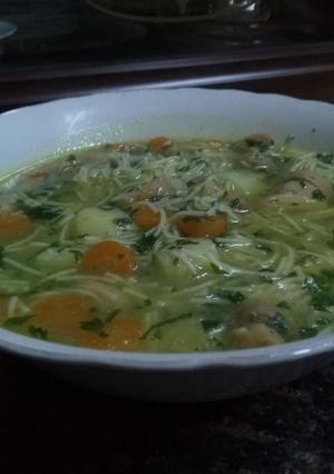 صورة لوصفة شوربة الفطر والخضار