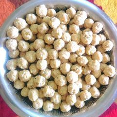 Coconut Rava ladoo A picture of Coconut Rava ladoo.