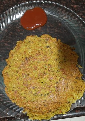 A picture of Veg Methi pancakes healthy version.