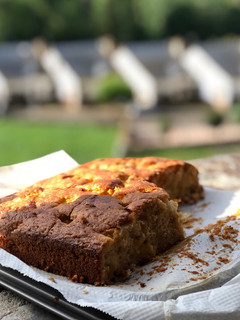 Una foto de Pastel de melocotón
