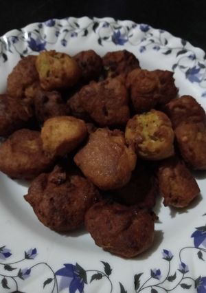 A picture of Kaddu ke chhilke ke pakode.
