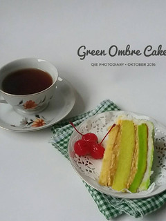 Foto resep Green Ombre cake