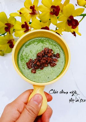 Hình của món Cháo chùm ngây thịt bò.