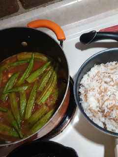 A picture of Chicken and Okra stew.