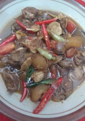 Foto resep Tumis kikil mix ati ayam pedes manis