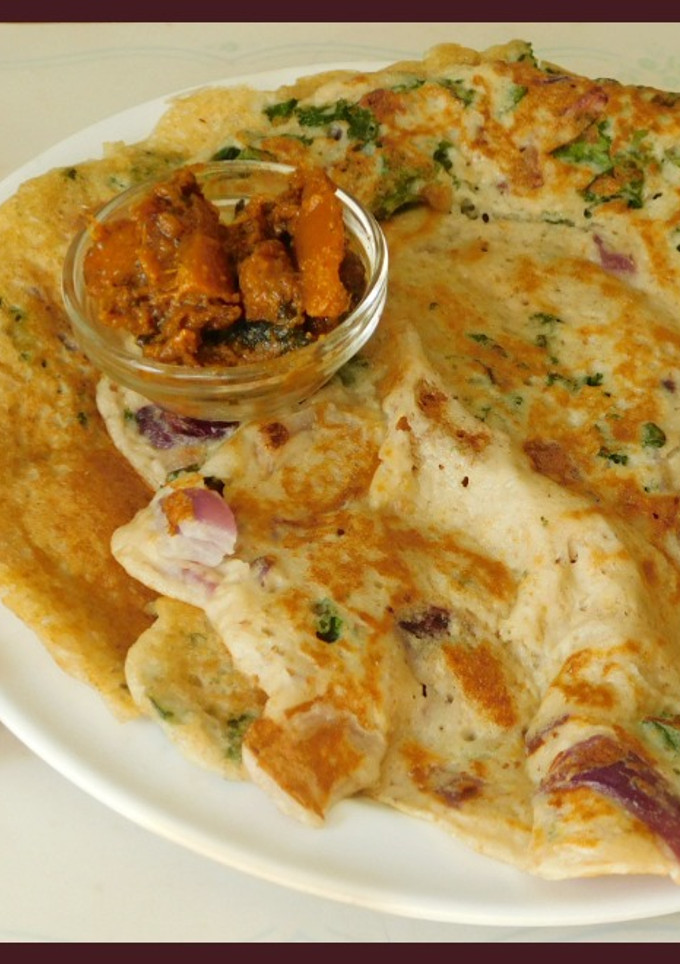கீரை வெங்காயம் சேர்ந்த சுவையான அடை(keerai adai recipe in tamil) செய்முறை முக்கிய புகைப்படம்