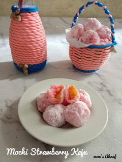 Foto resep Mochi strawberry keju (tanpa tepung ketan)