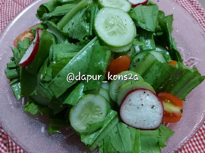 Cara Mudah Membikin Resep  ✨️Simple Salad with Basic Salad Dressing yang Enak Banget, Bikin Ketagihan