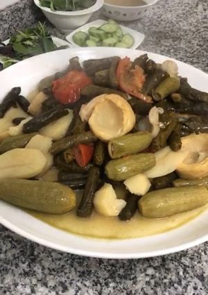 صورة لوصفة محشي ورق عنب مع كوسا