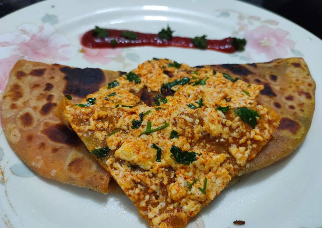 Paneer stuffed paratha