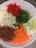 Beef floss salad