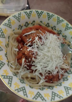 Una foto de Albóndigas 🧆 en salsa de tomate 🍅