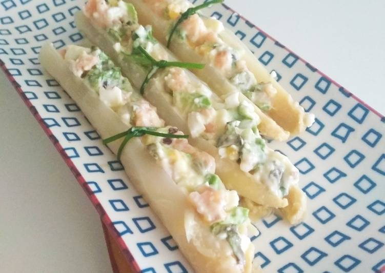 Espárragos rellenos Receta de Izaskun Ferreiro Inza- Cookpad