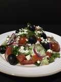 Mediterranean Greek Saladwith Feta Cheese and Olives