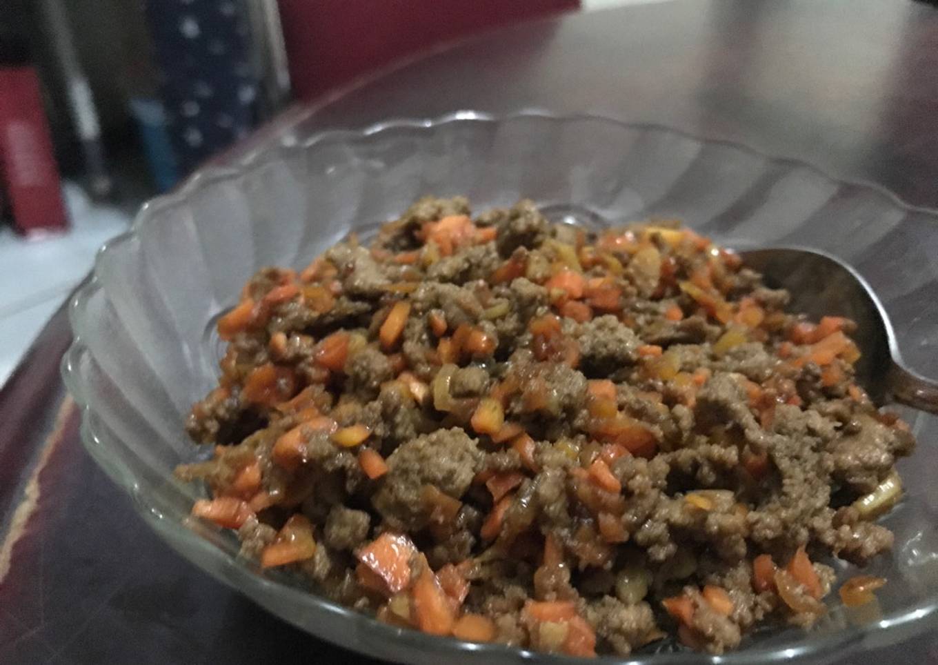 Daging cincang wortel (utk isian pastel/kroket)