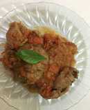 Carne con jitomate y cebolla