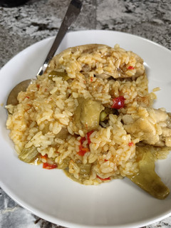 Una foto de Arroz meloso en olla exprés