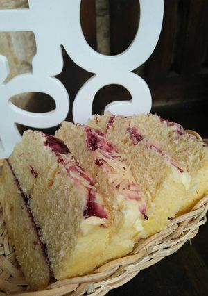 Foto resep Bolu keju selai bluberry kukus