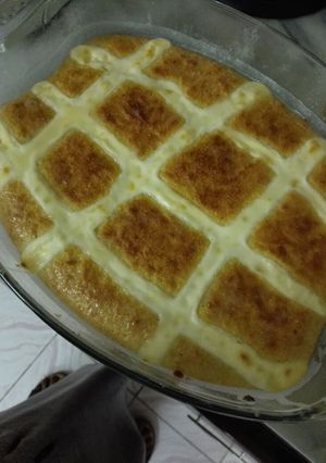 صورة لوصفة بسبوسة بالقشطة