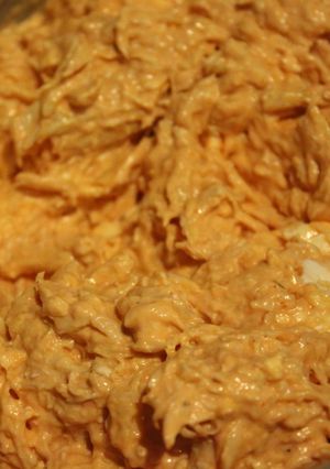 A picture of Buffalo chicken dip.