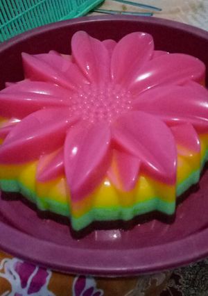 Foto resep Puding labu rainbow