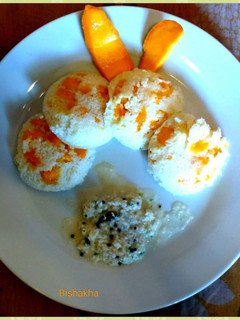 A picture of Mango Idli.