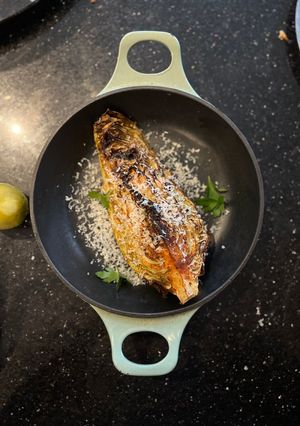 A picture of Seared Cabbage with Miso Glaze.