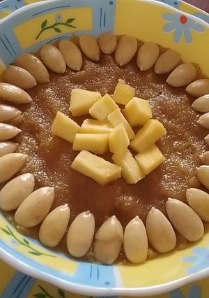 A picture of Mother's day special.... Mango Halwa 😊😊😊.