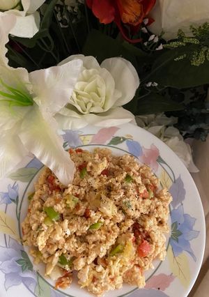 Hình của món Trứng xào cà chua.