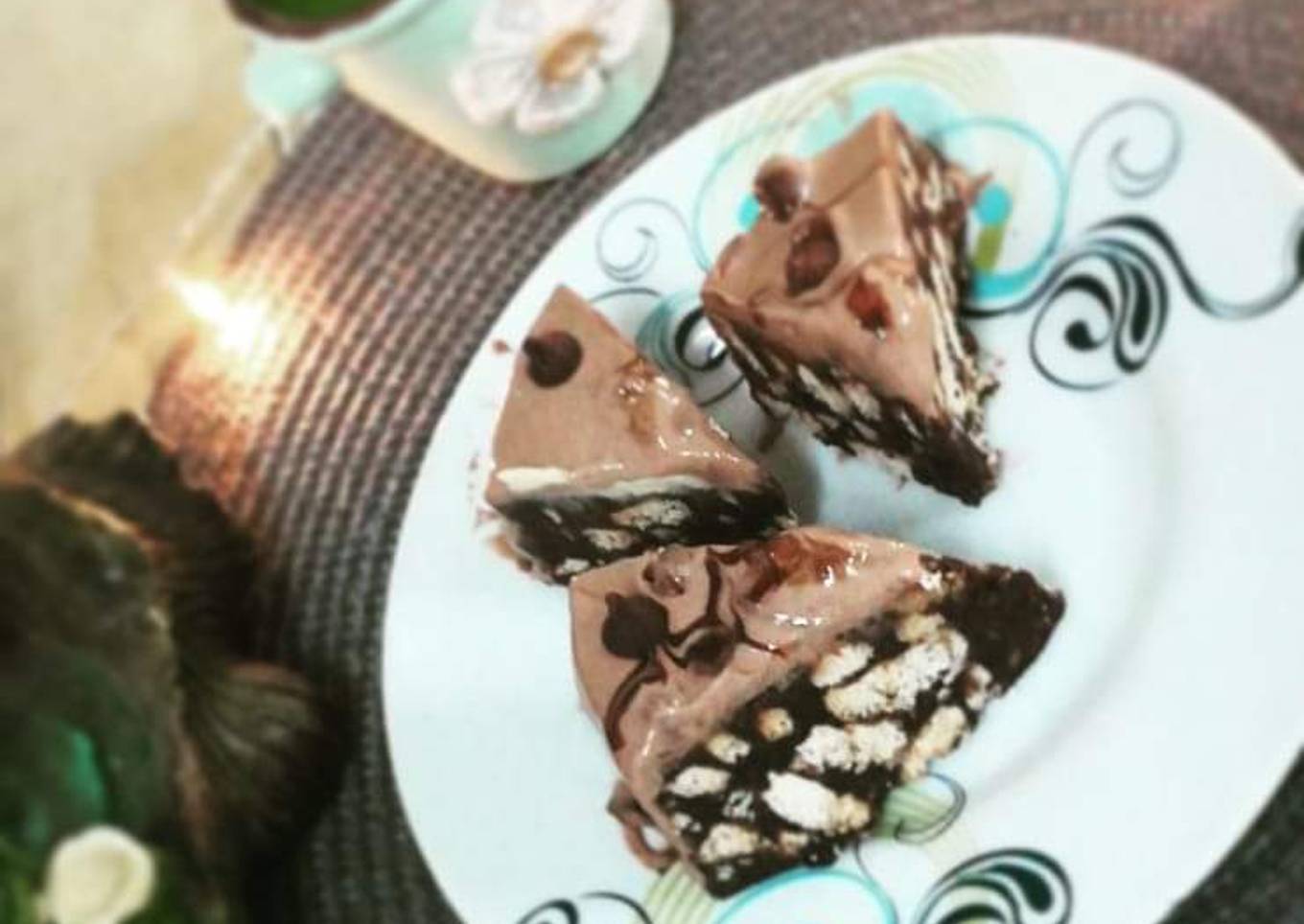 No bake chocolate salami cake