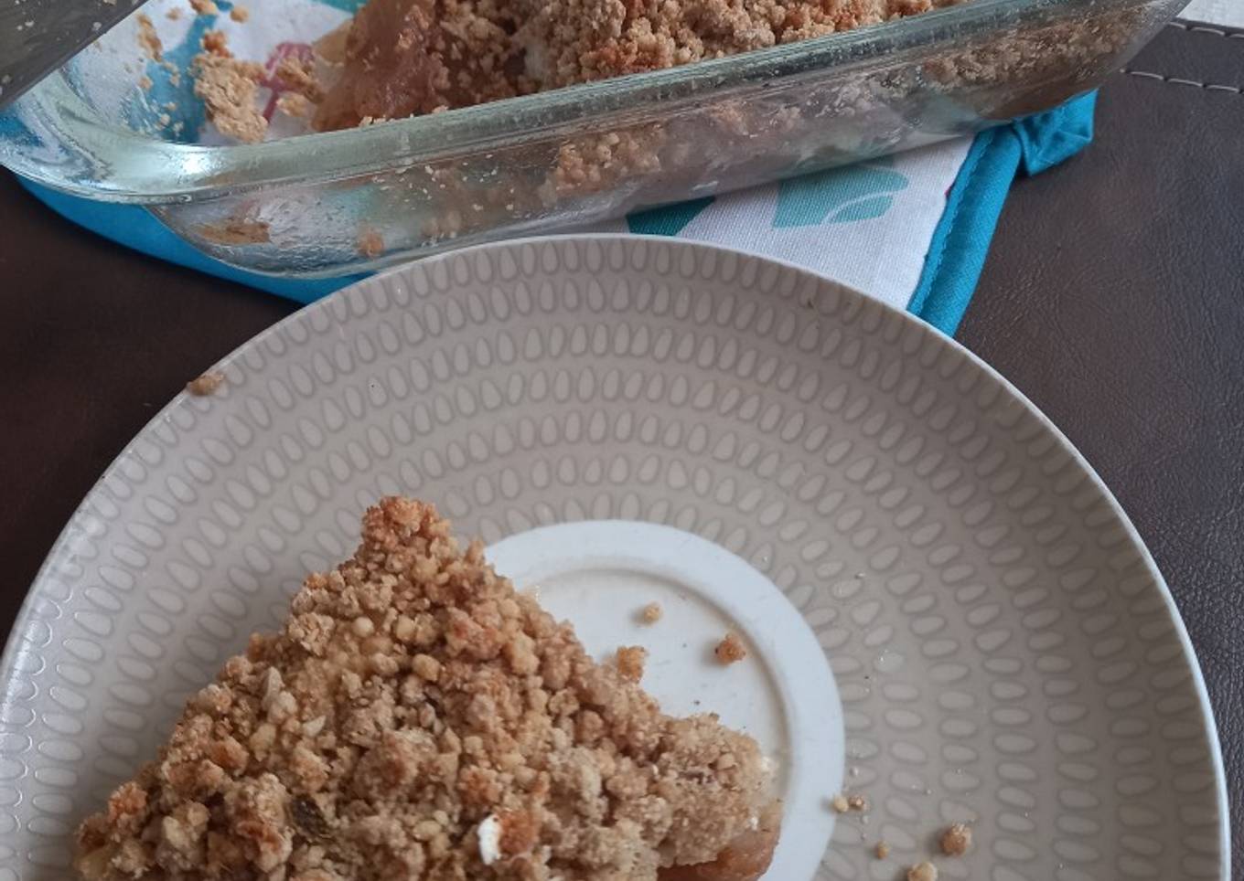 Crumble de manzana 🍎 saludable
