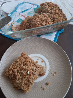 Una foto de Crumble de manzana 🍎 saludable