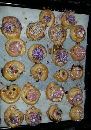 Una foto de Caracolas de hojaldre rellenas de Chocolate