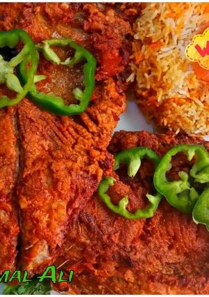 A picture of Fish tikka biryani.